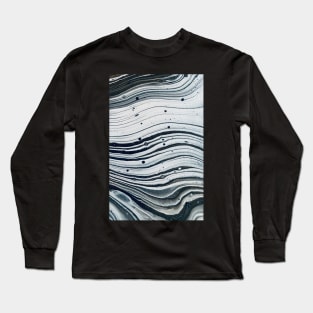 Parallel pouring acrylic painting Long Sleeve T-Shirt